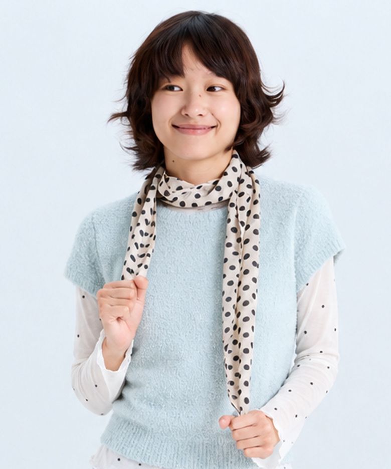 GOGO DOT SALLANG SCARF IVORY