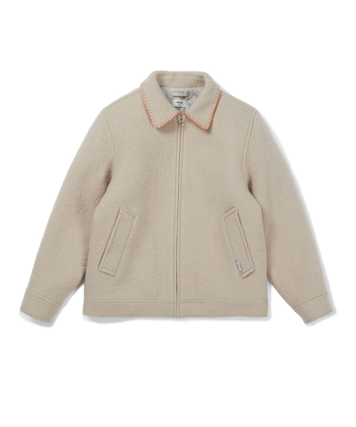 엠엠엘지(MMLG) NICHE COLLAR BOUCLE JACKET (BEIGE)
