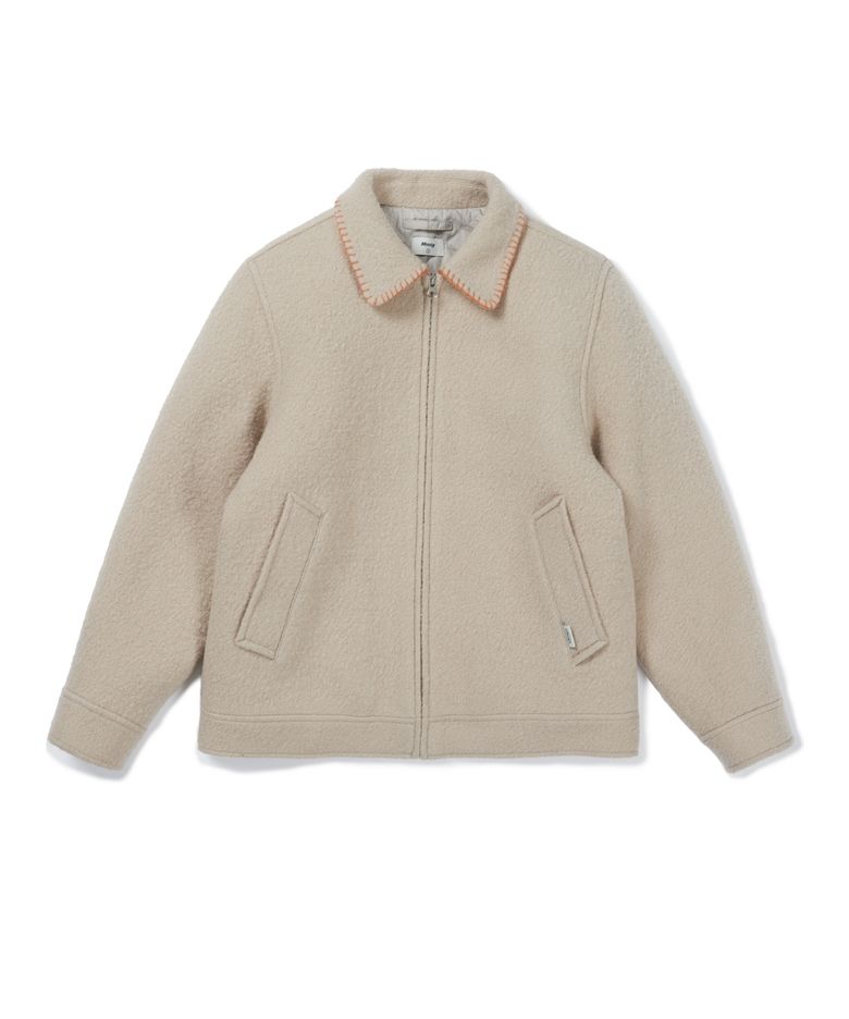 NICHE COLLAR BOUCLE JACKET (BEIGE)