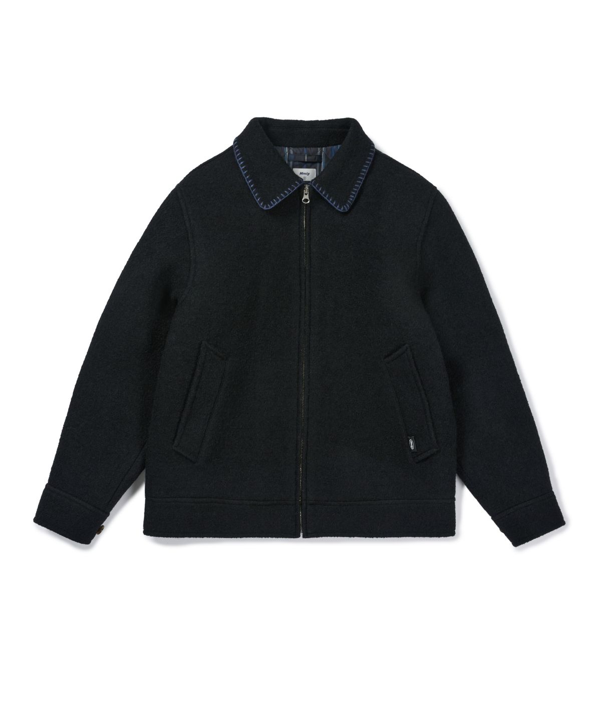 엠엠엘지(MMLG) NICHE COLLAR BOUCLE JACKET (BLACK)