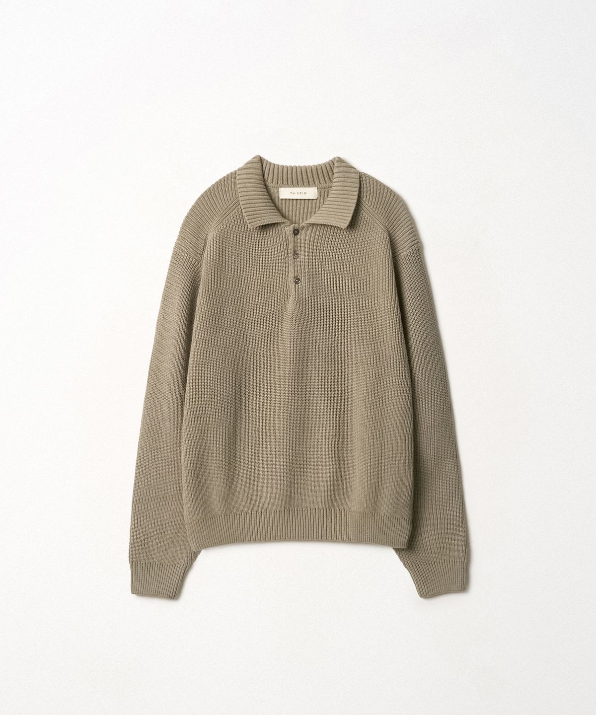 이지오(EZIO) Ridge Collar Knit_Beige