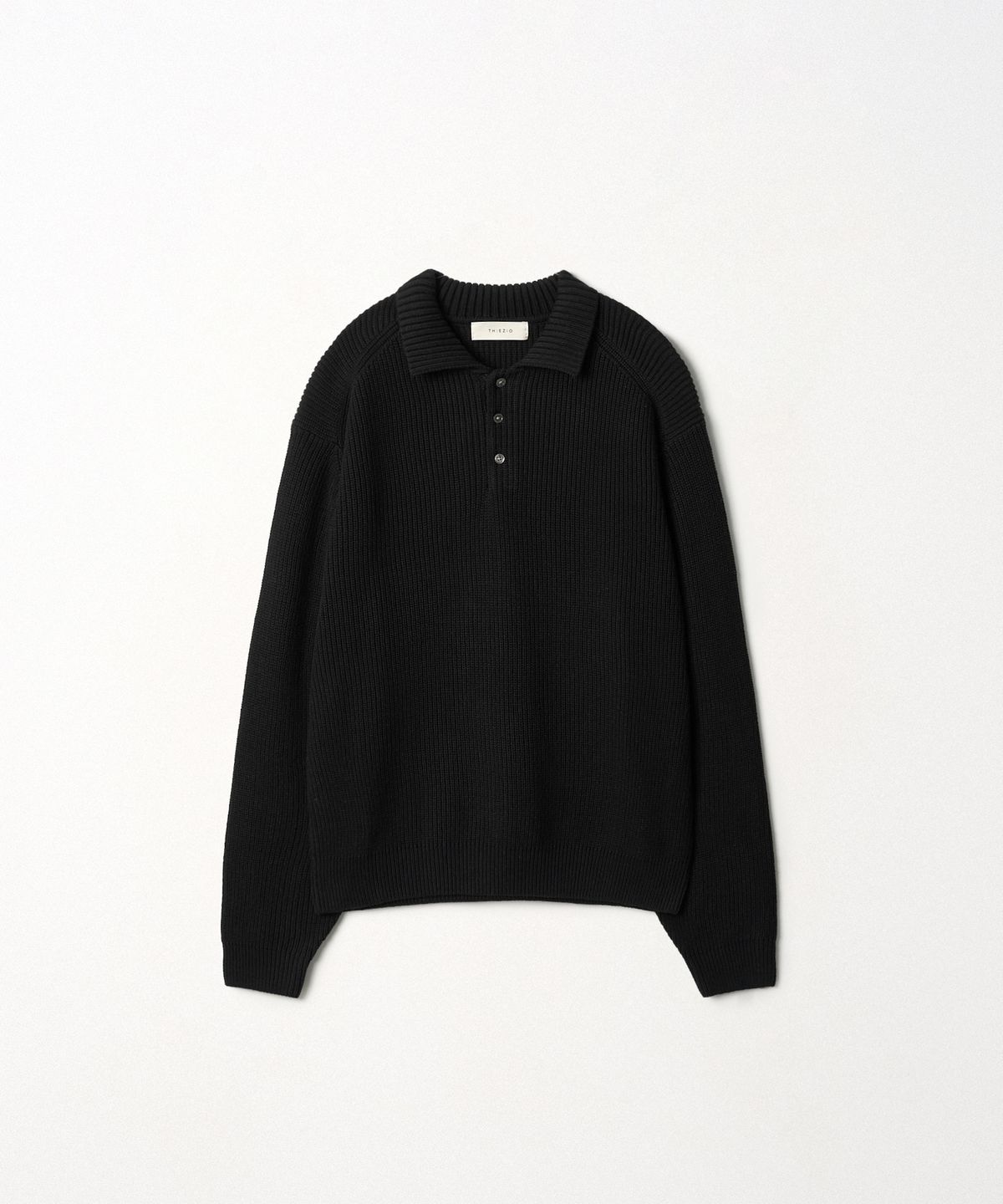 이지오(EZIO) Ridge Collar Knit_Black