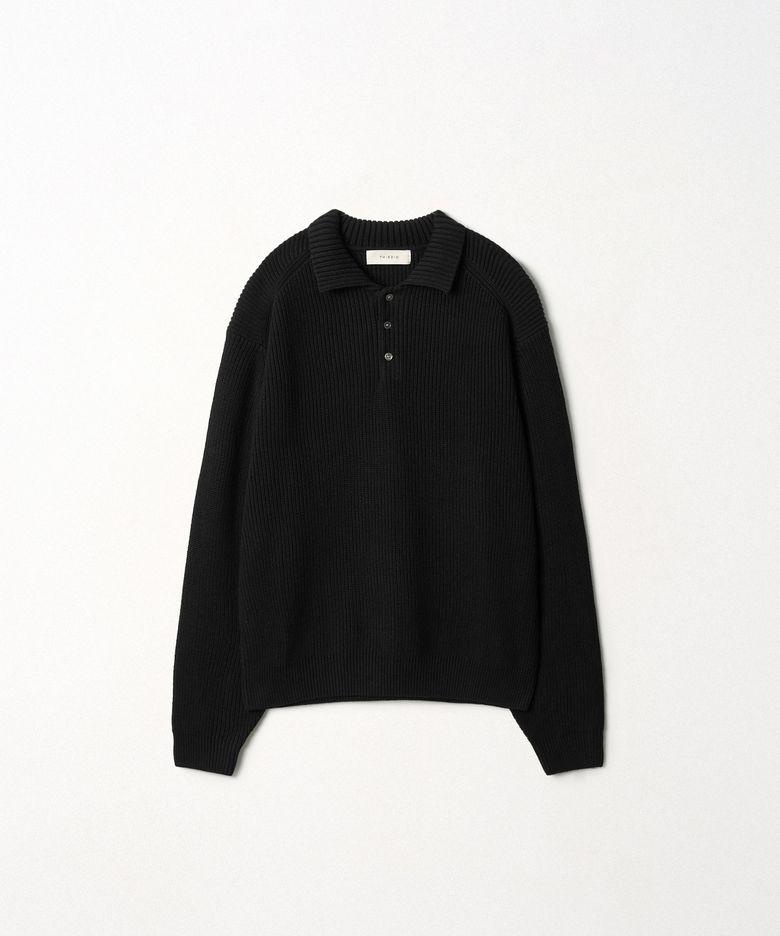 Ridge Collar Knit_Black