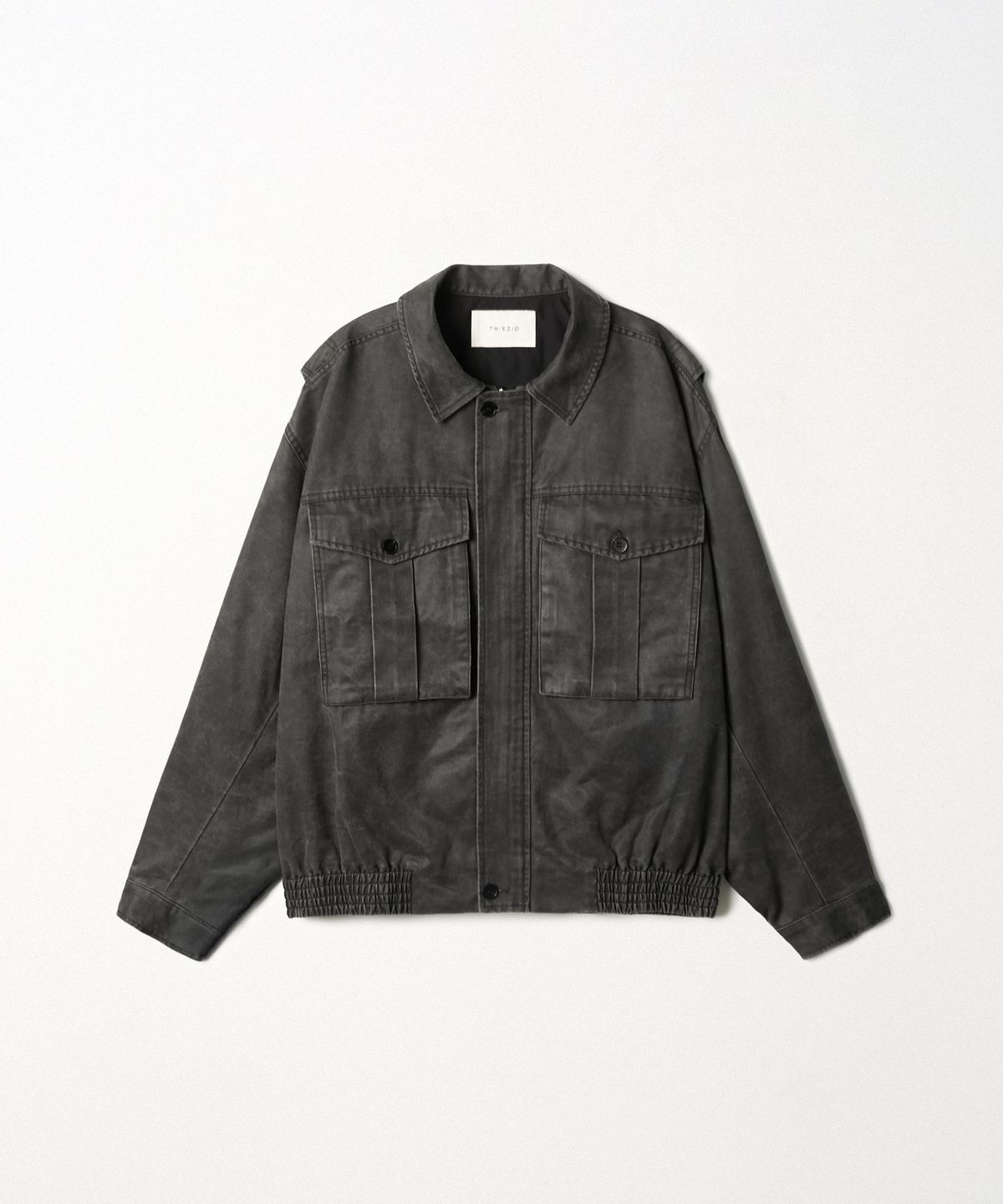 이지오(EZIO) Waxed Utility Jacket_Charcoal