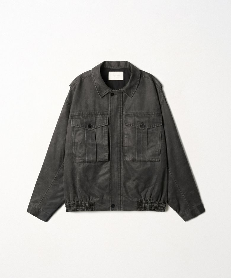 Waxed Utility Jacket_Charcoal