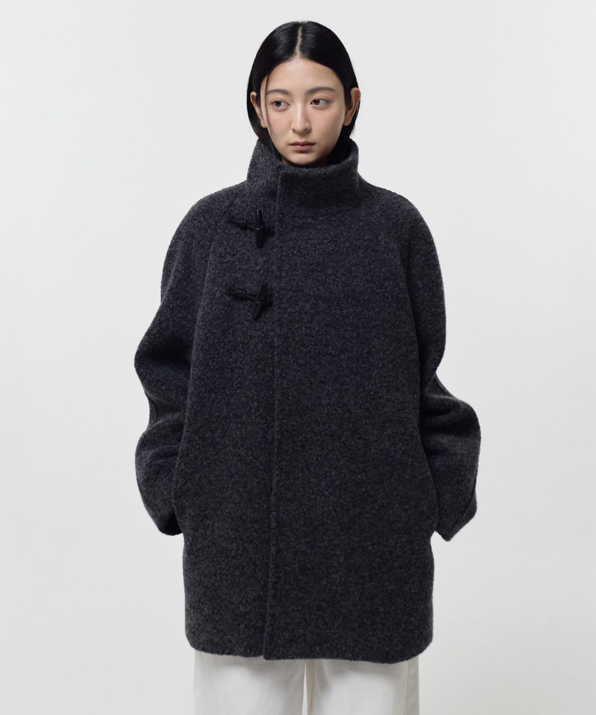 지비에이치 어패럴(GBH APPAREL) HIGH-NECK TOGGLE COAT / DARK GREY