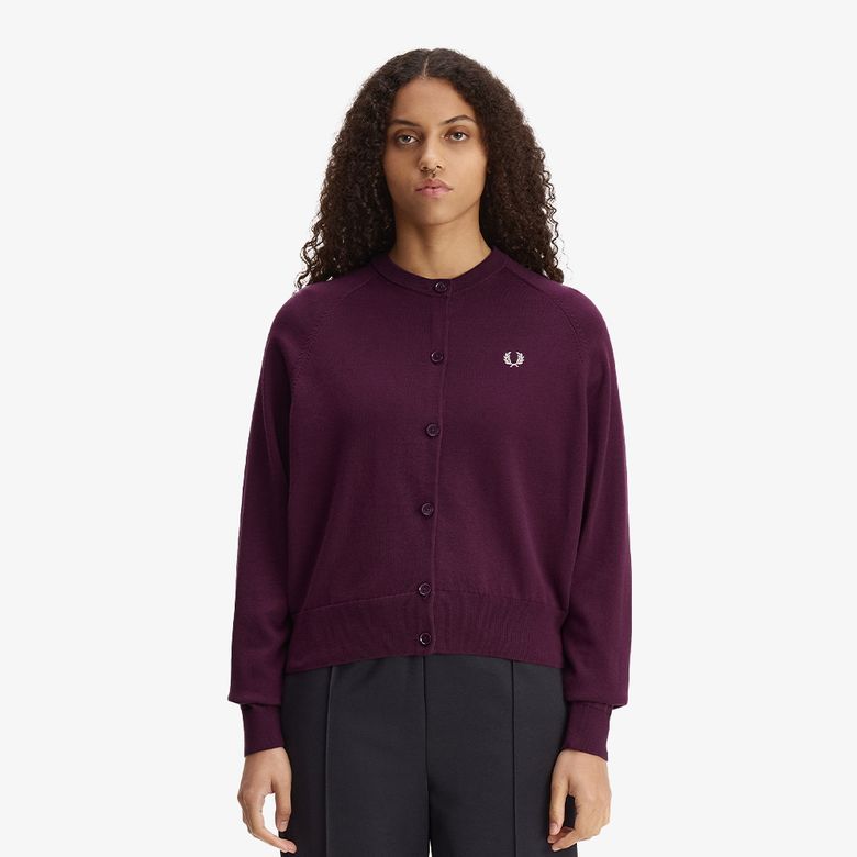 [Womens] 오버사이즈드 크루넥 가디건 - 플럼 AFPF2G33141-37C