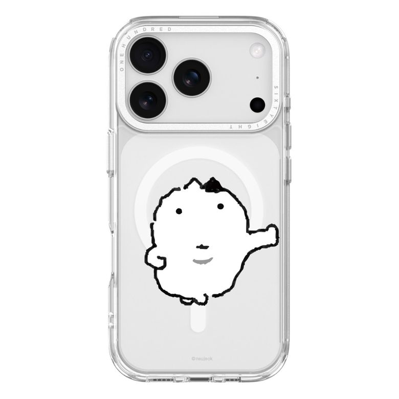 아이폰/갤럭시 맥세이프 케이스 실버 엣지 박력 냥이