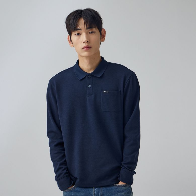 남성 톰스 파인스 긴팔 폴로티셔츠