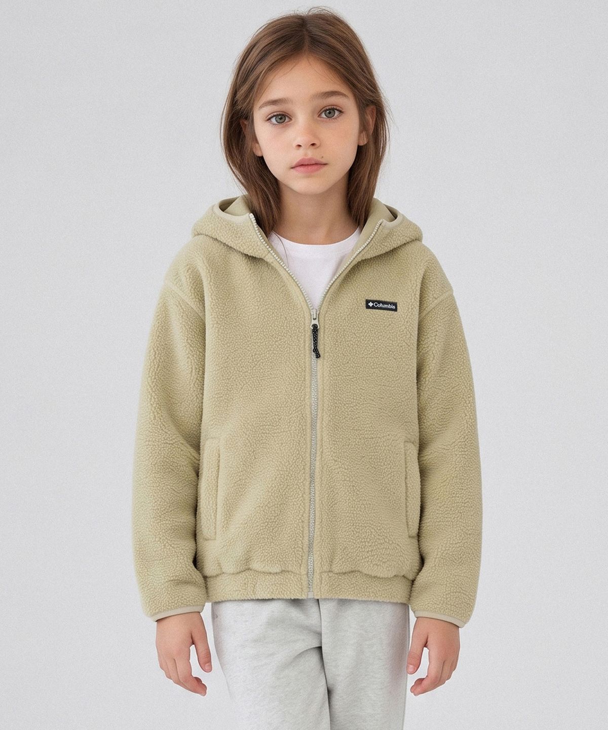 컬럼비아 키즈(COLUMBIA KIDS) 키즈 후디형 플리스 점퍼_베이지 (C74-YKD374)