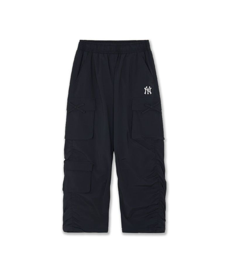 스트릿 걸즈 와이드 융기모 우븐팬츠 NY (Black)