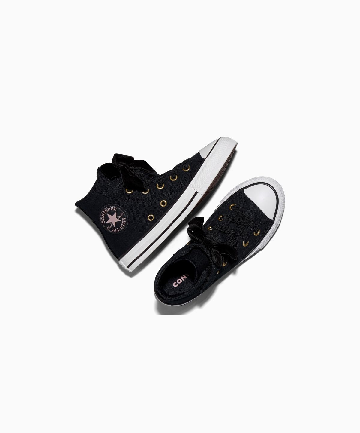 컨버스(CONVERSE) 키즈 척테일러 올스타 이지온 벨벳 보우 블랙 A23873C