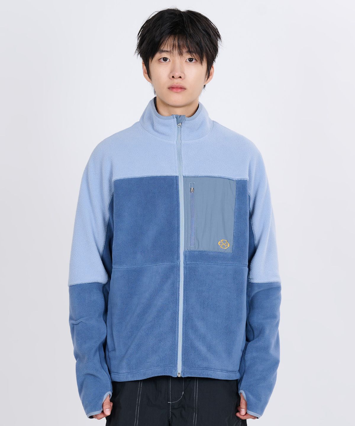 논타입(NONTYPE) RETRO TRAIL FLEECE ZIP-UP JACKET (BLUE)