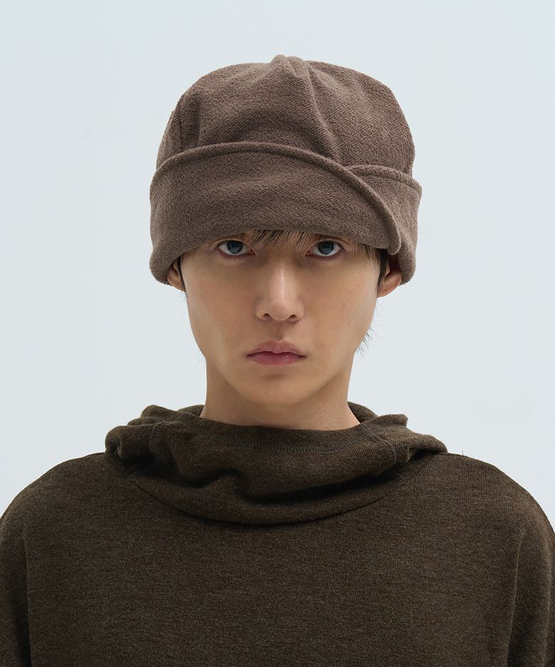 Asymmetric 2-Way Beanie Brown