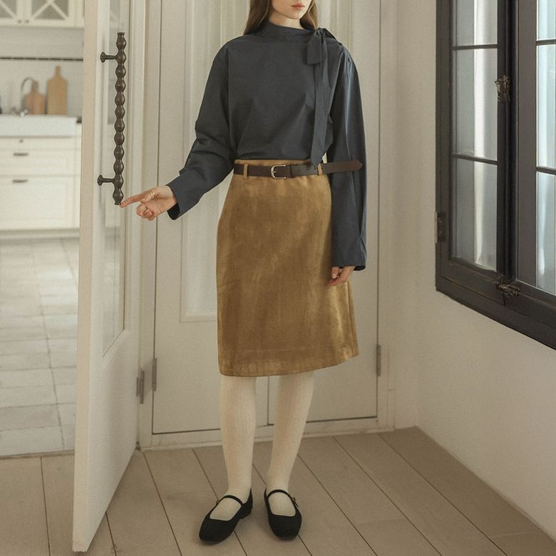 PM_Velvet a-line skirt