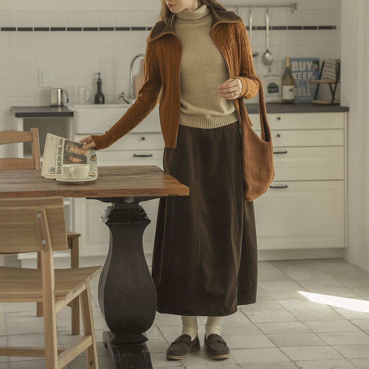 프라우드 마리(PROUD MARY) PM_Velvet a-line midi skirt_2color