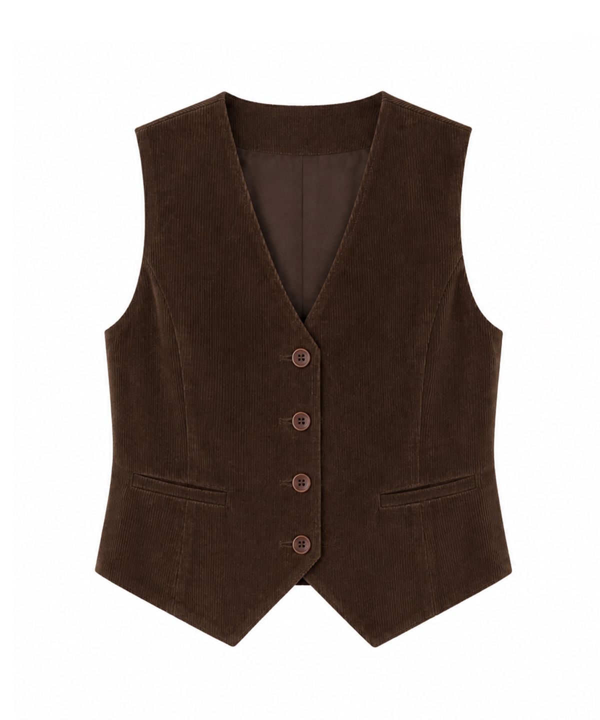 랭썬(LANGSON) LS_Layered v-neck corduroy vest