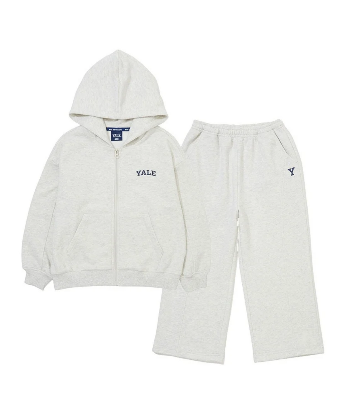예일키즈(YALE KIDS) 스몰로고 예일 후드집업 셋업 A6F019