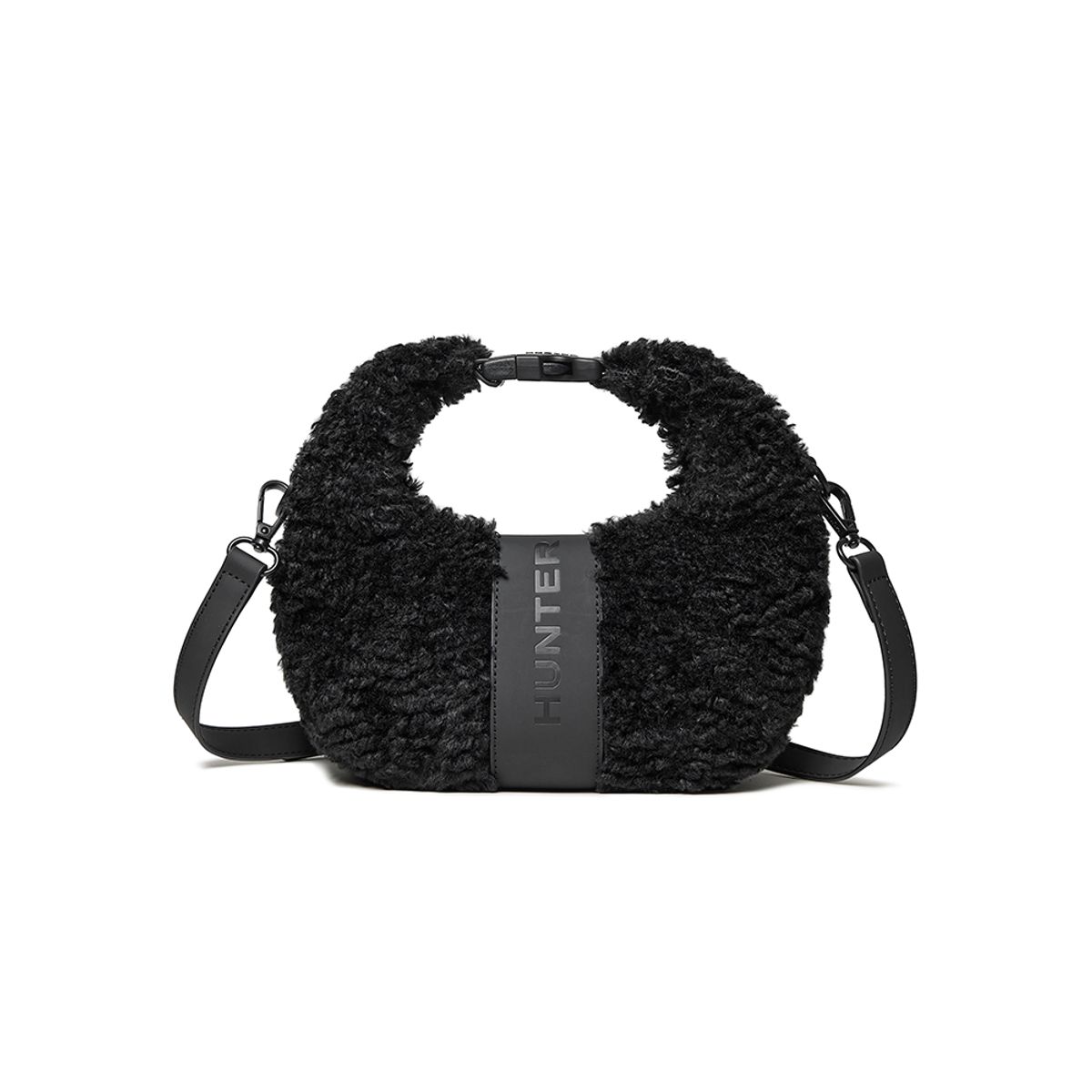 헌터(HUNTER) [UNISEX] 부클 미니 크로스바디 - 블랙 UBX5523PRCBLK