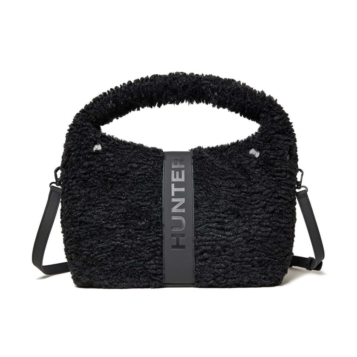 헌터(HUNTER) [UNISEX] 부클 미디움 토트백 - 블랙 UBX5522PRCBLK