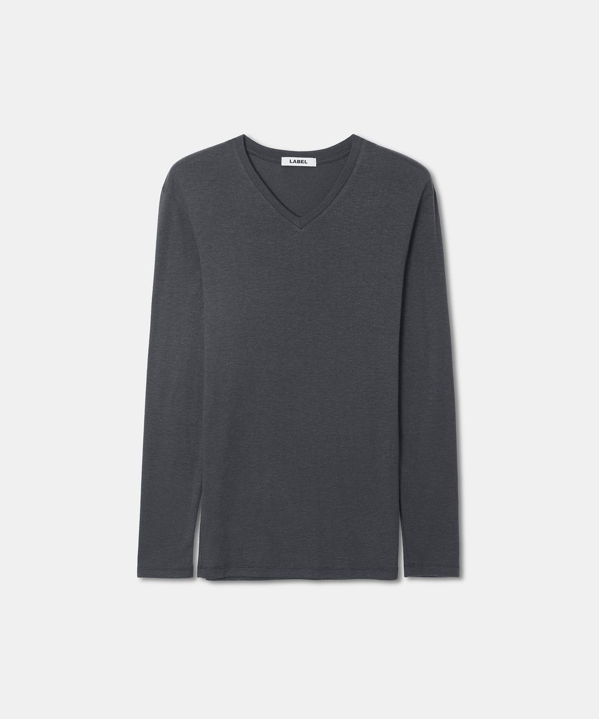 라벨아카이브(LABELARCHIVE) Freddie soft-touch slim v-neck coal