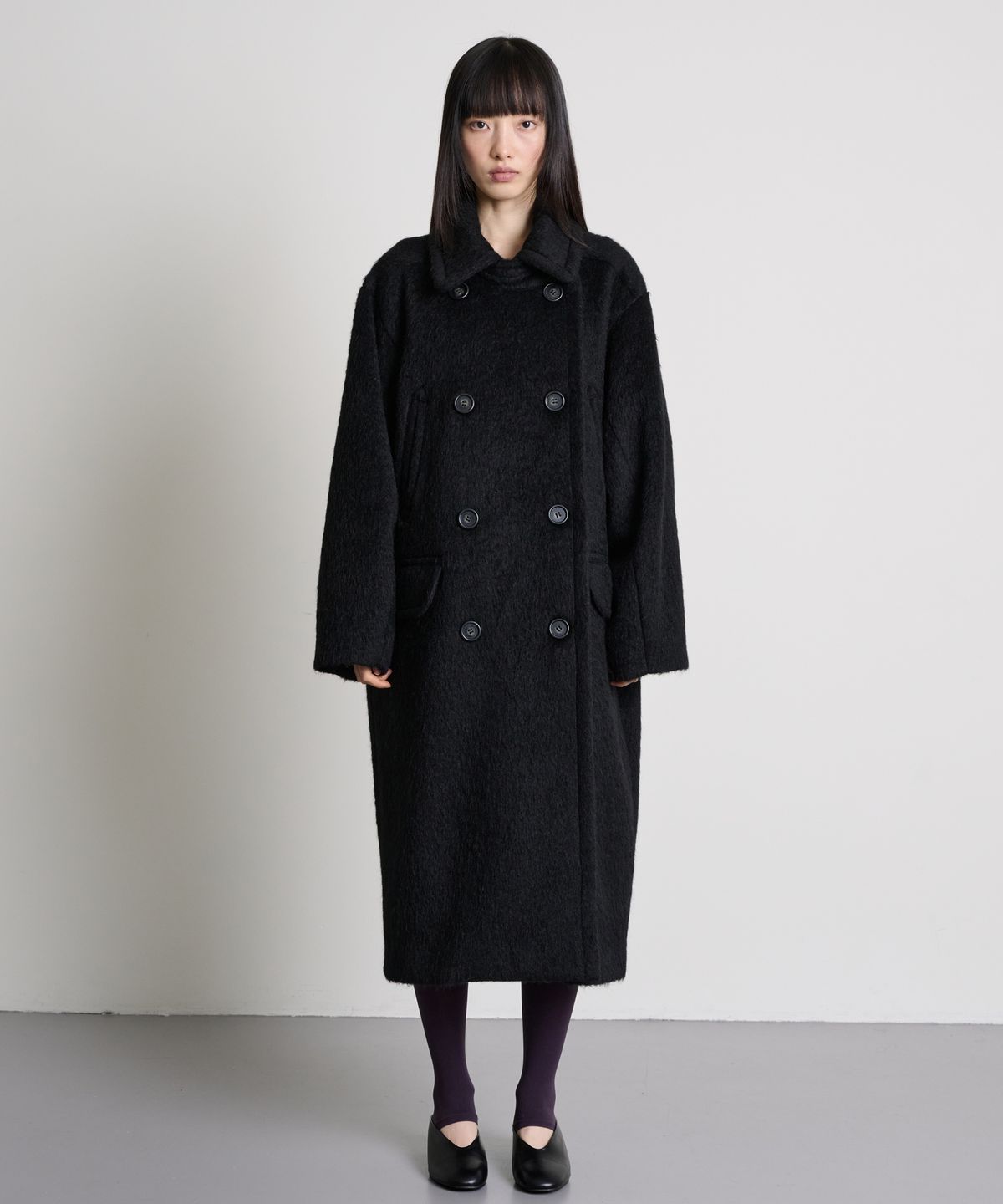 더애틋(THE AÉTUT) Brushed Alpaca Wool Double Coat_Black