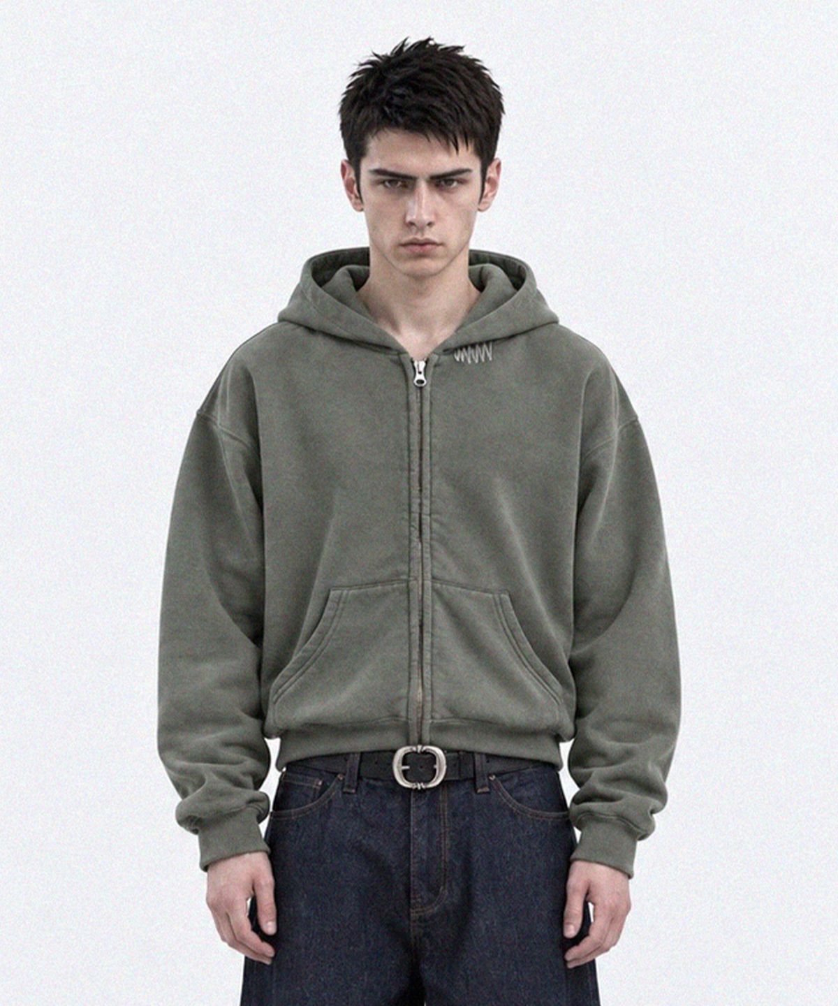 노드(NOD) None - Zip hoodie (Faded Tree)