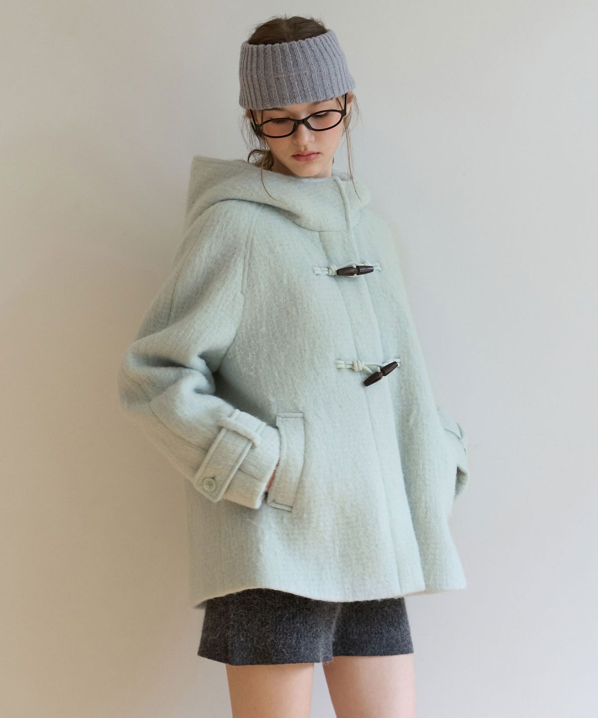 로라로라(ROLAROLA) HOODED DUFFLE COAT L/MINT