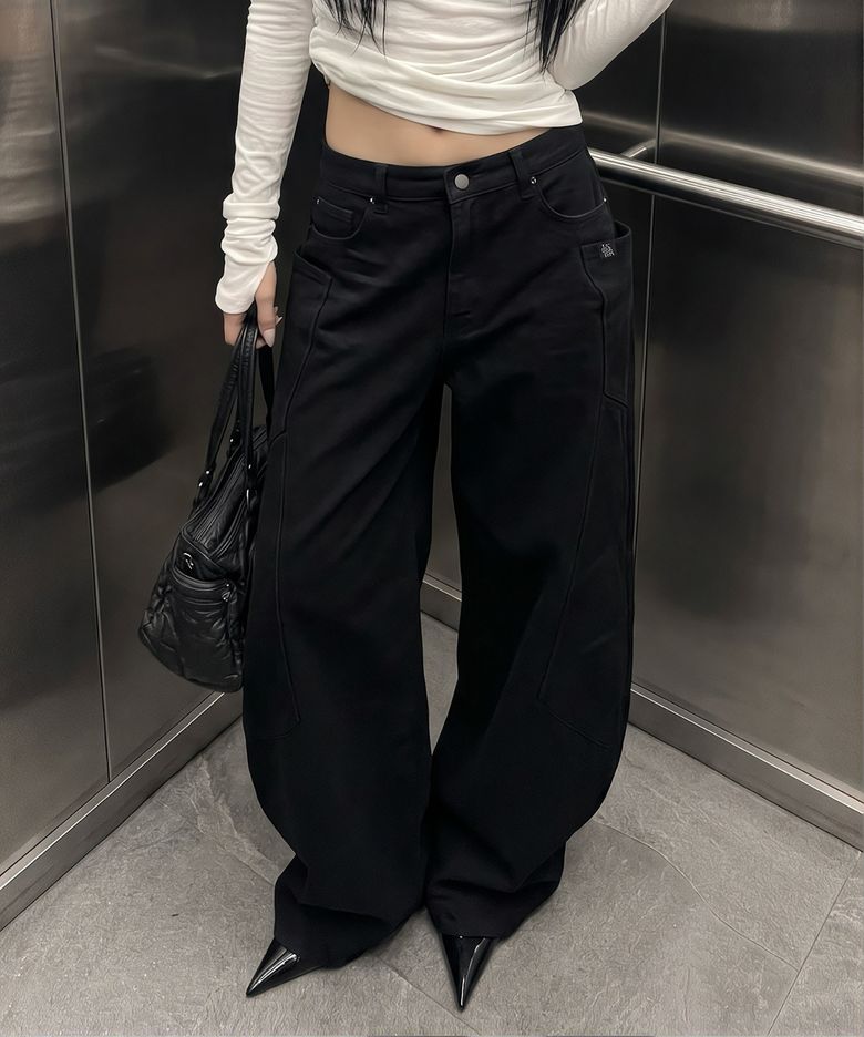 커브드 볼륨 카고 팬츠_BLACK