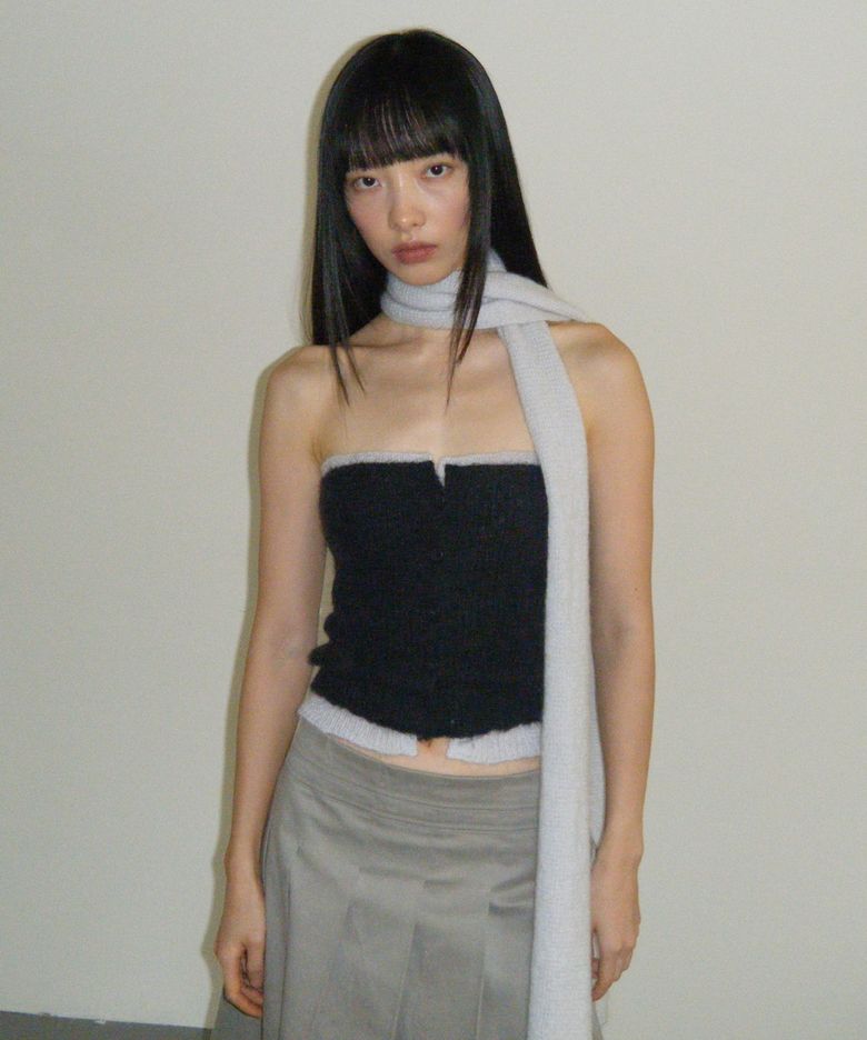Mohair Wool Turtleneck Two way muffler_Light Mint