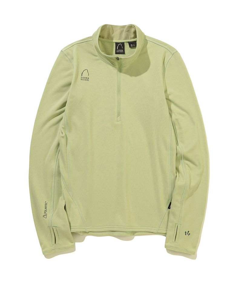 W) 맨던홀 폴라텍 파워그리드 하프집업 (슬림핏) SAGE GREEN