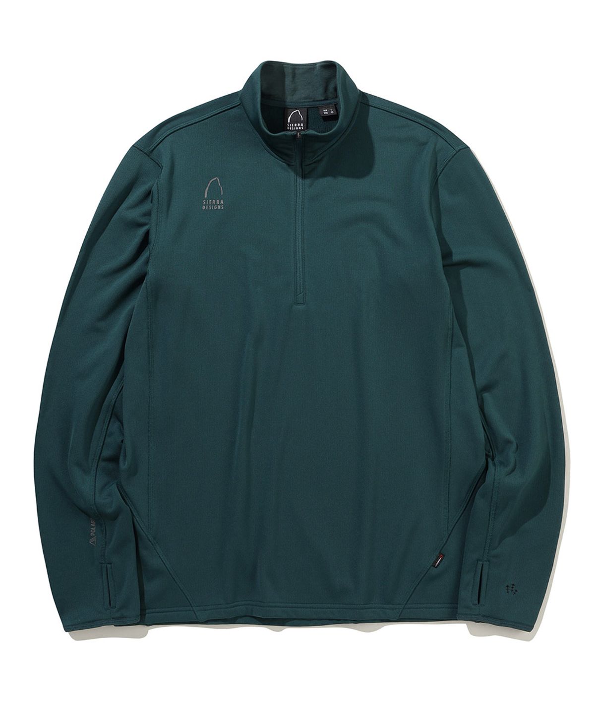 시에라디자인(SIERRA DESIGNS) 맨던홀 폴라텍 파워그리드 하프집업(슬림핏) DEEP BLUE GREEN