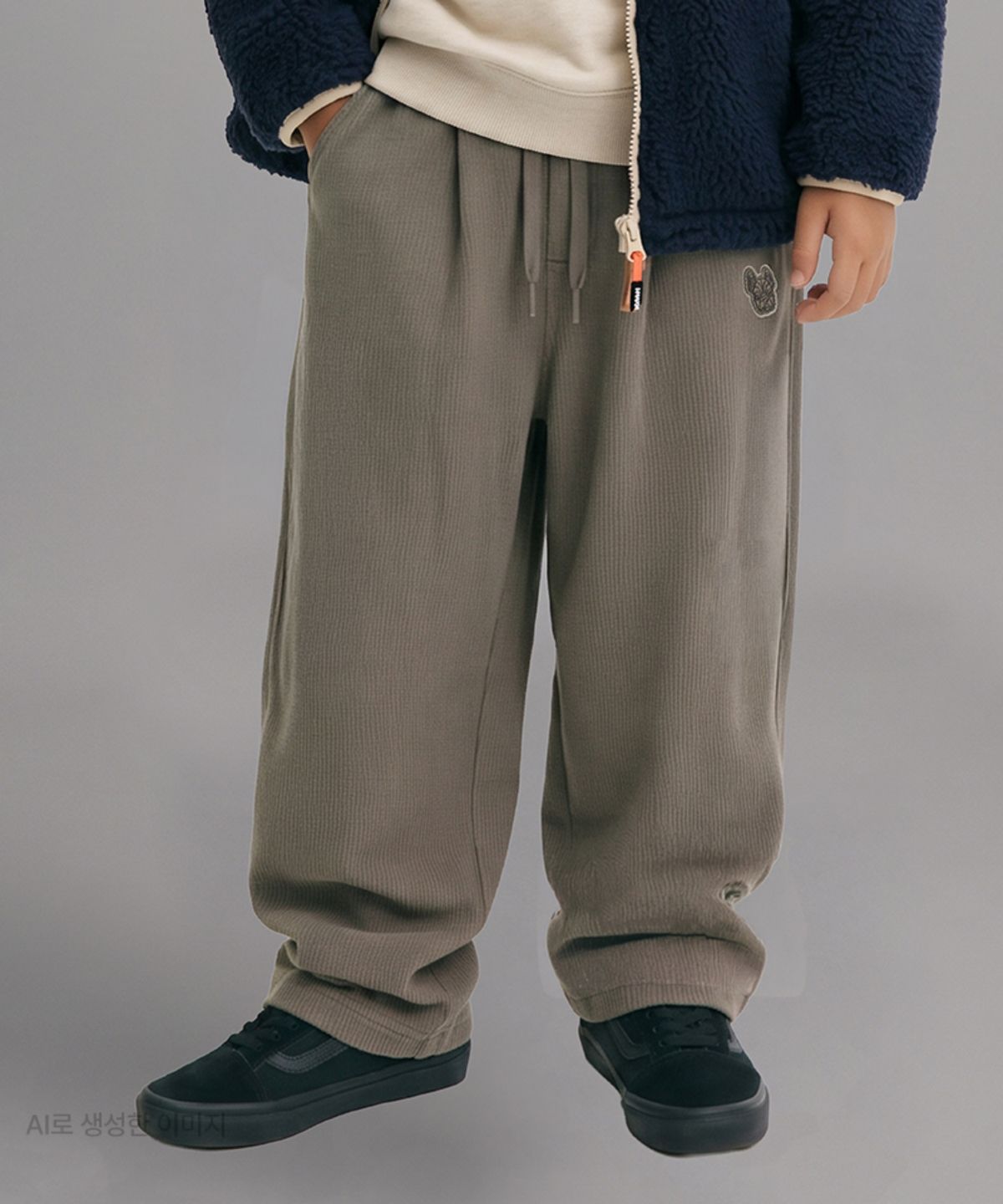 라이프워크 키즈(LIFEWORK KIDS) 키즈) 골지 본딩 와이드 팬츠