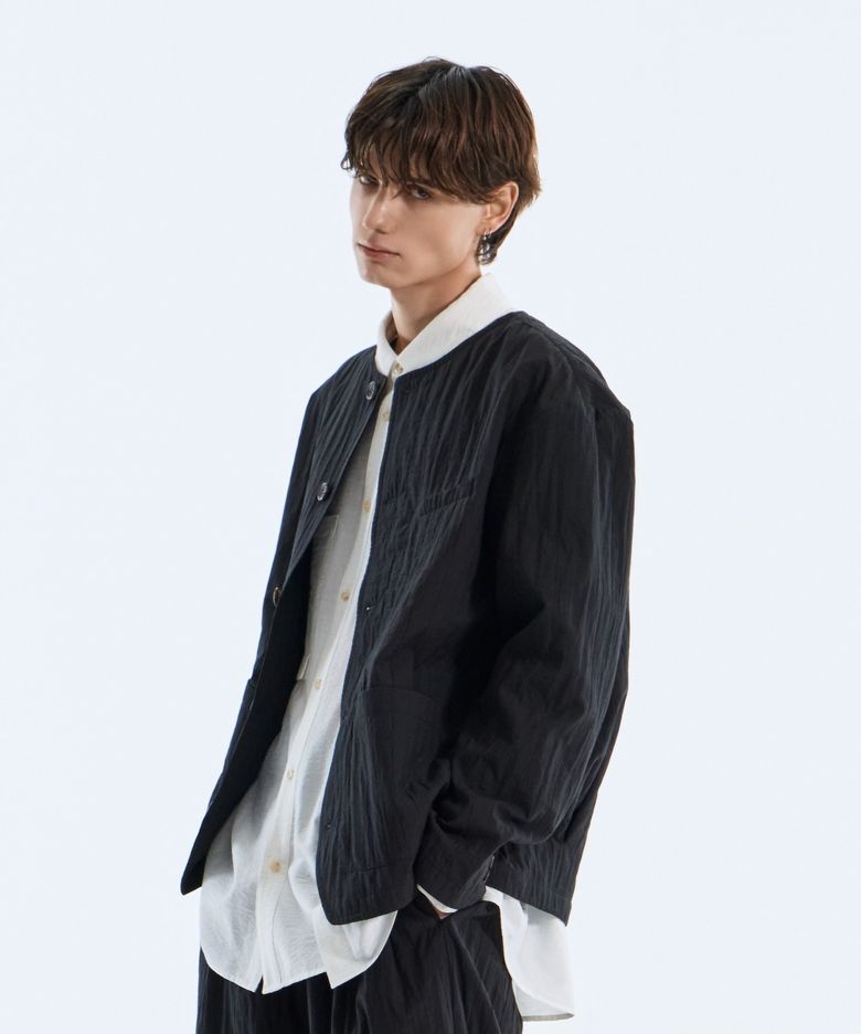 카라리스 이중지 원단 자켓 차콜