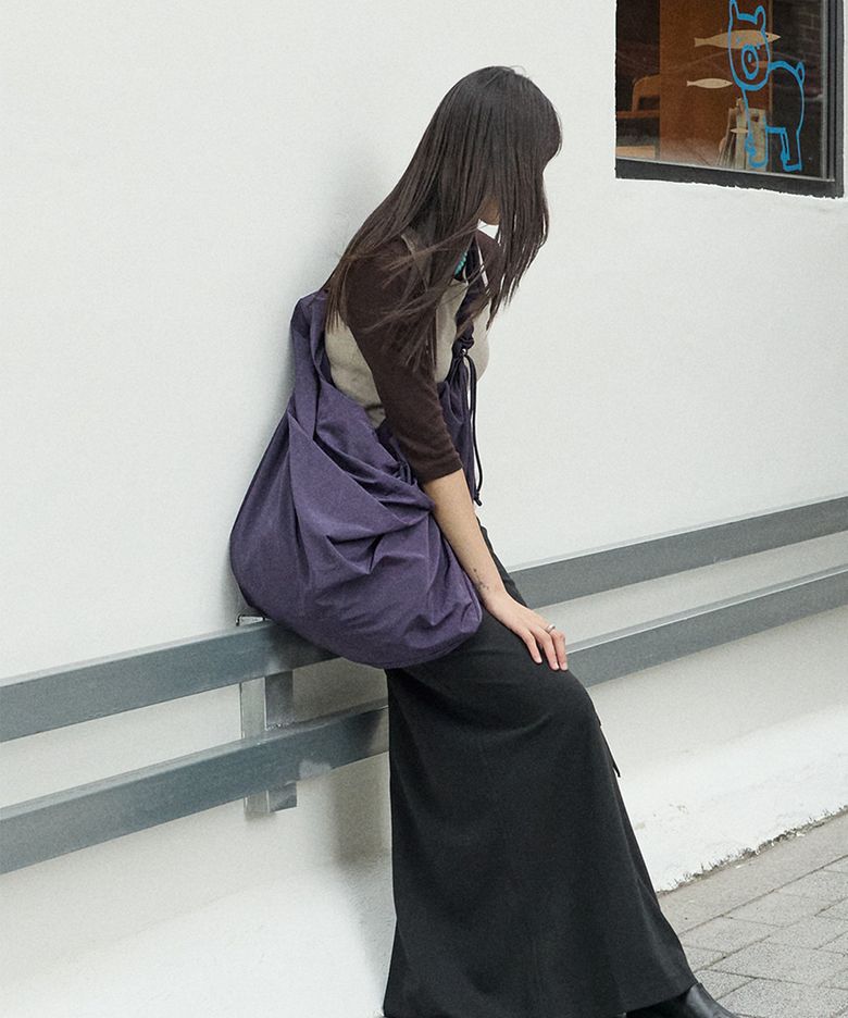 Glossy Large Tangle Twist Bag_Purple