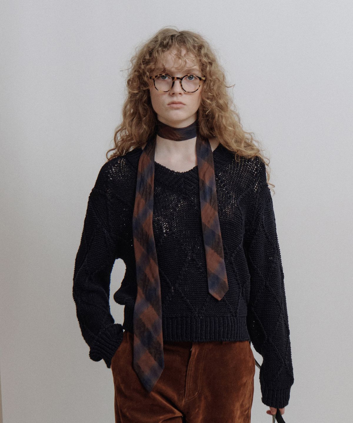 에핑글러(EPINGLER) ARGYLE KNIT - NAVY
