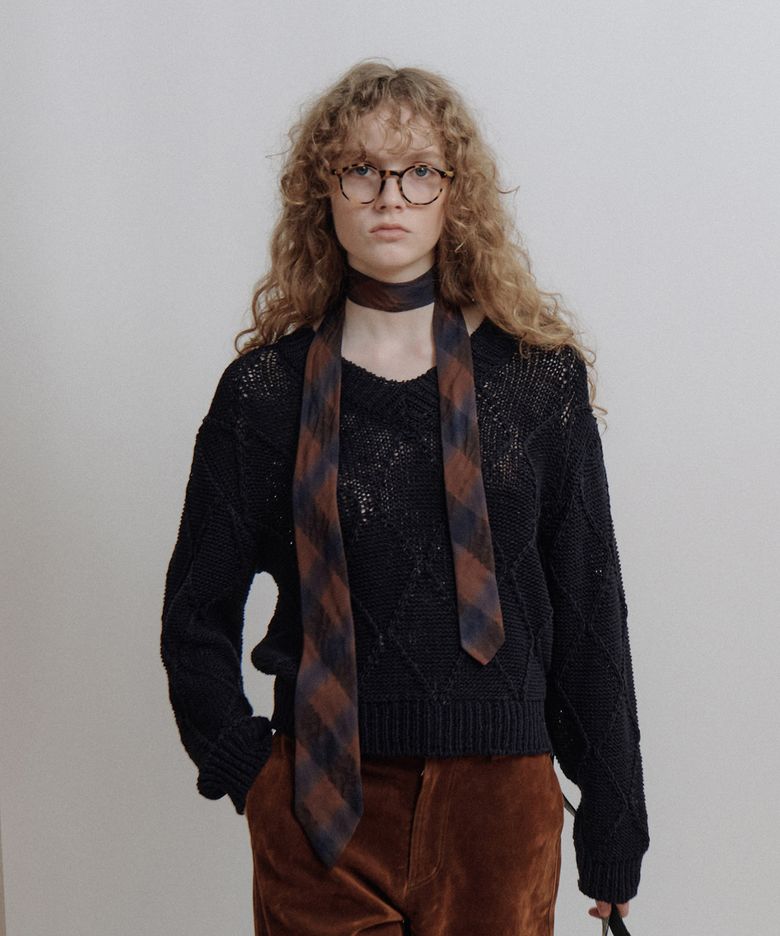 ARGYLE KNIT - NAVY