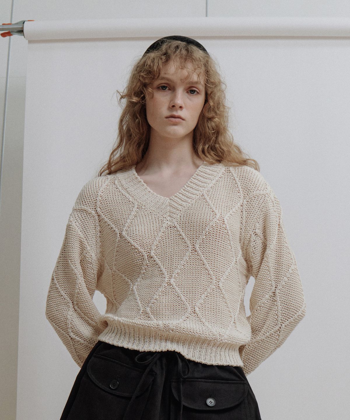에핑글러(EPINGLER) ARGYLE KNIT - IVORY