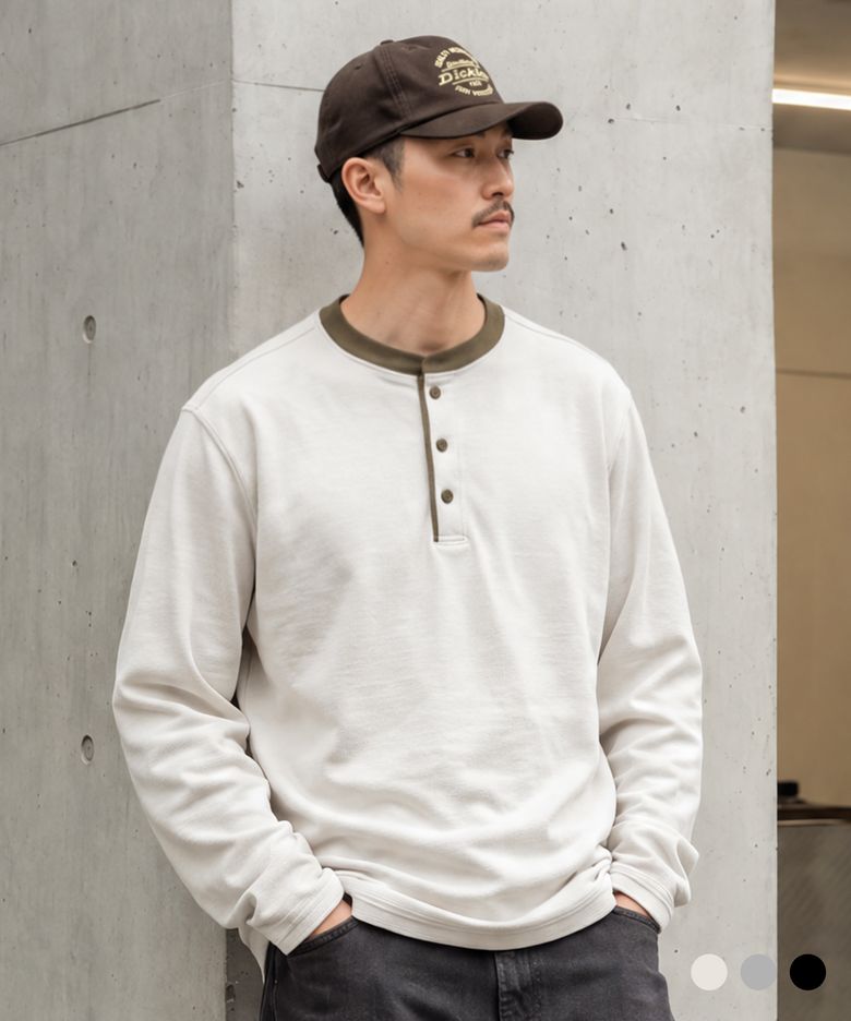 그로빈 헤비 헨리넥 긴팔티 오트밀 JULT4790