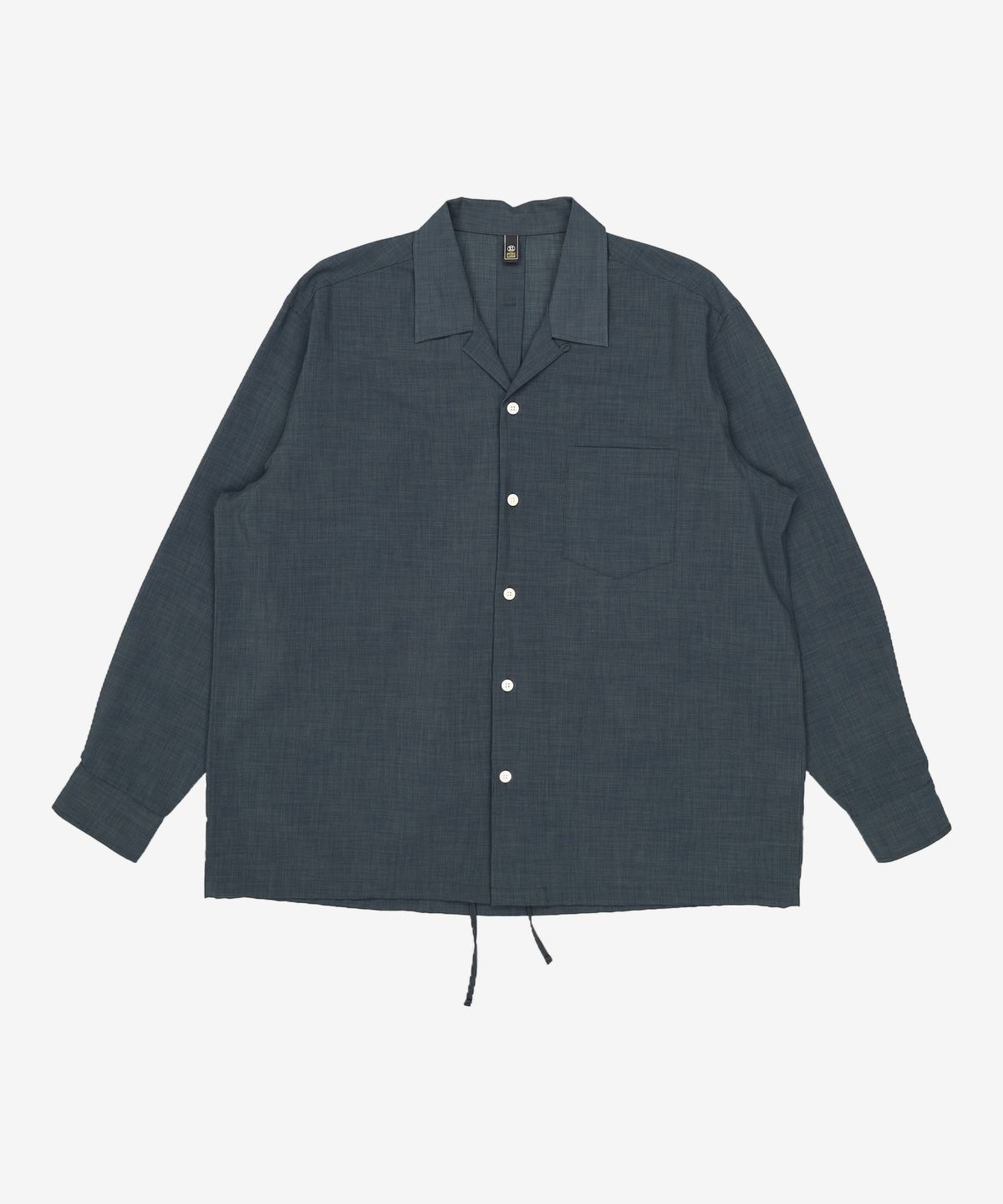 프리즘웍스(FRIZMWORKS) OPEN COLLAR STRING SHIRT _ DARK GREEN XL