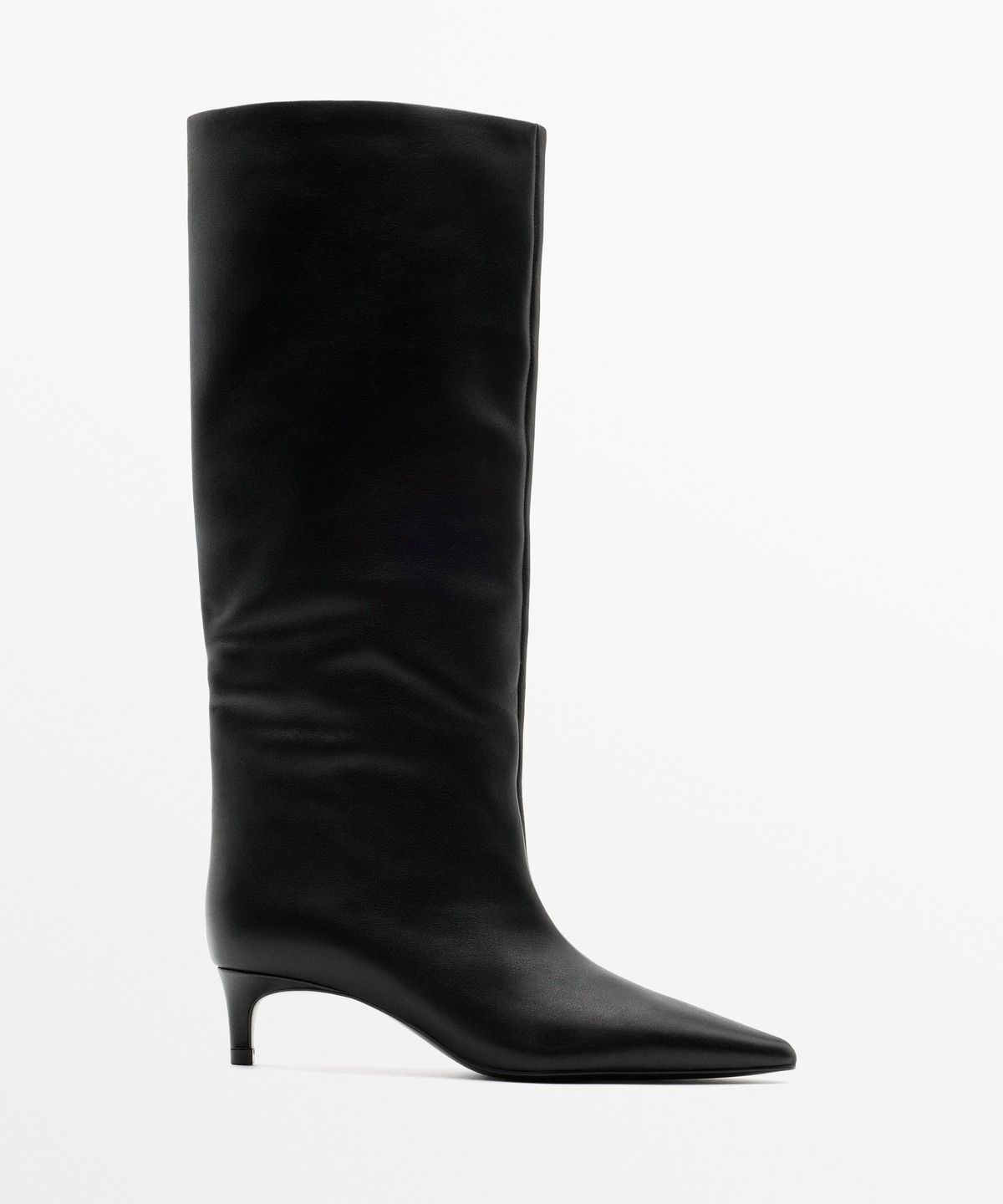마시모두띠(MASSIMO DUTTI) 소프트 가죽 힐 롱부츠