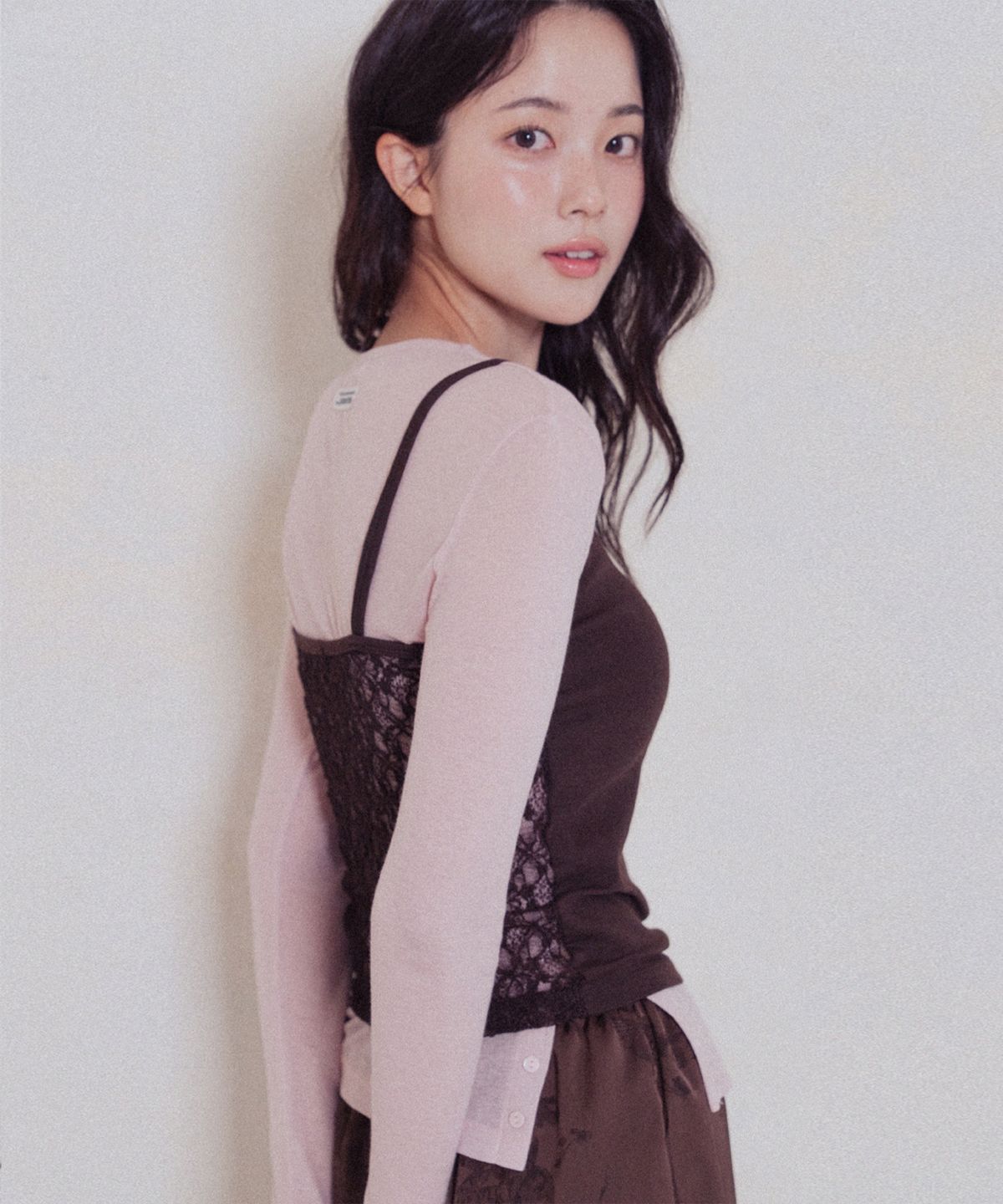 모로아(MOROA) Button Basic Tee-Pink
