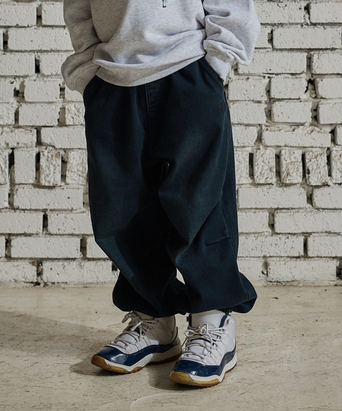 브라운브레스 키즈(BROWNBREATH KIDS) KIDS BRUSHED DENIM PANTS(기모) - NAVY
