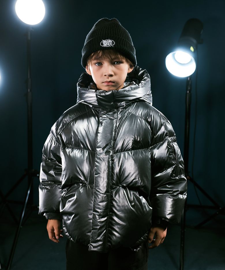 [발매기념10%쿠폰] KIDS TAG GLOSSY DOWN JUMPER - GREY