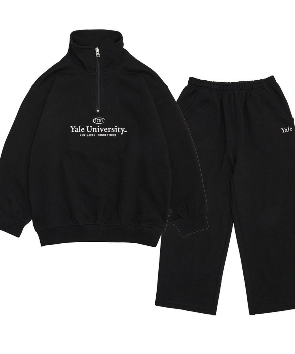 예일키즈(YALE KIDS) 레터링 카라 와이드 팬츠 셋업_A4W025