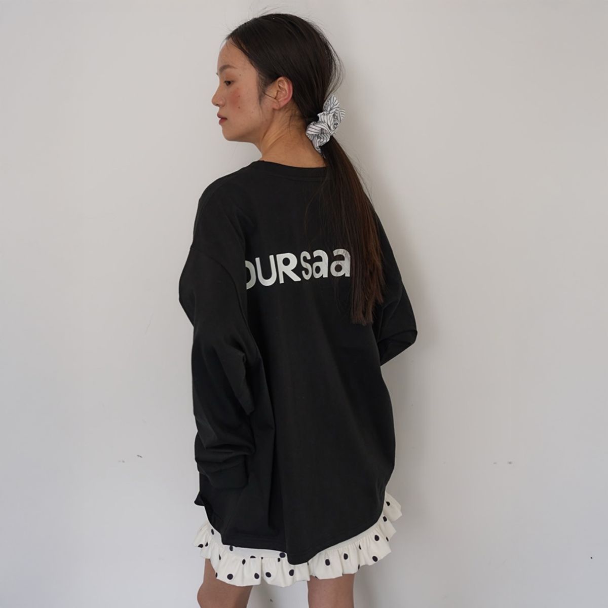 아우어솔티(OURSAALTY) Basic Saalty Overfit T-shirts / Black