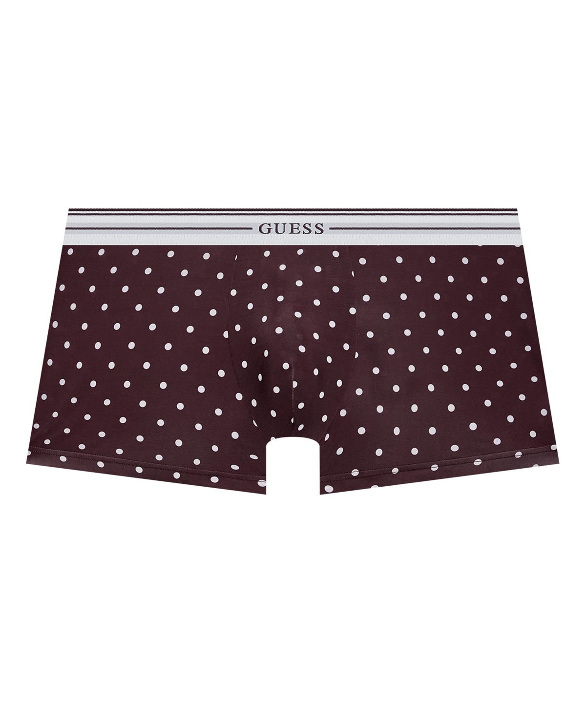 게스언더웨어(GUESS UNDERWEAR) 세피아 도트 화이트밴드 드로즈 남자 사각 팬티