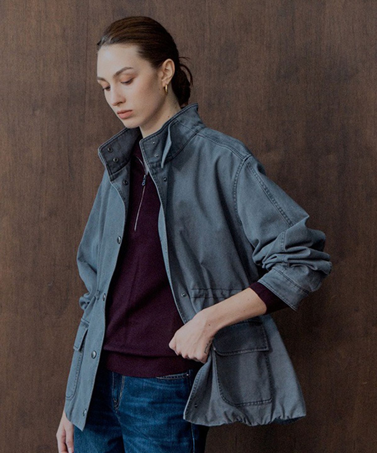 바니스뉴욕(BARNEYS NEWYORK) 26FW 워싱 워크 재킷 그레이