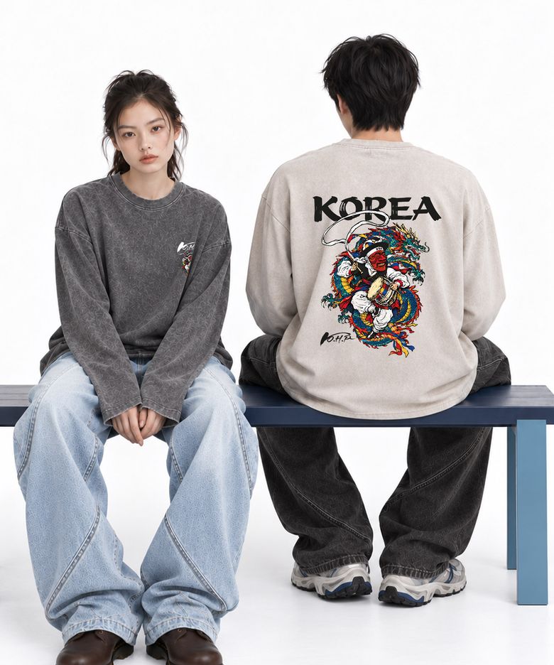 OHPxHARMONIA 사물놀이 피그먼트 긴팔티6