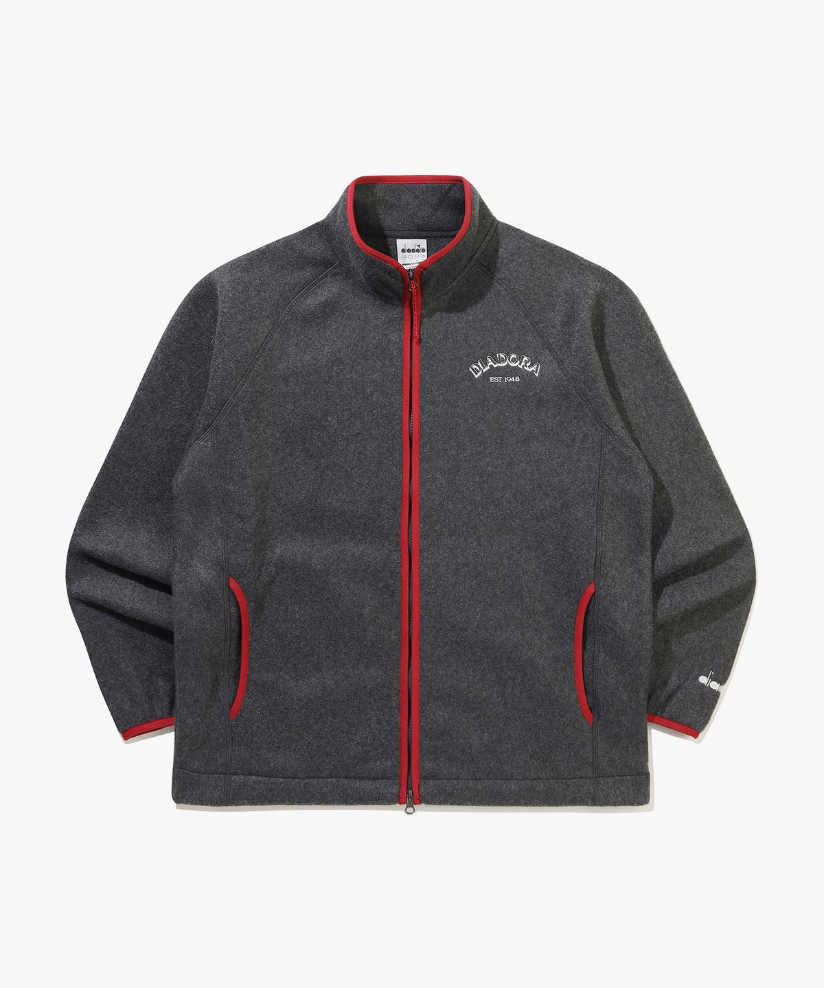 디아도라(diadora) 클럽 하우스 플리스 자켓 CHARCOAL